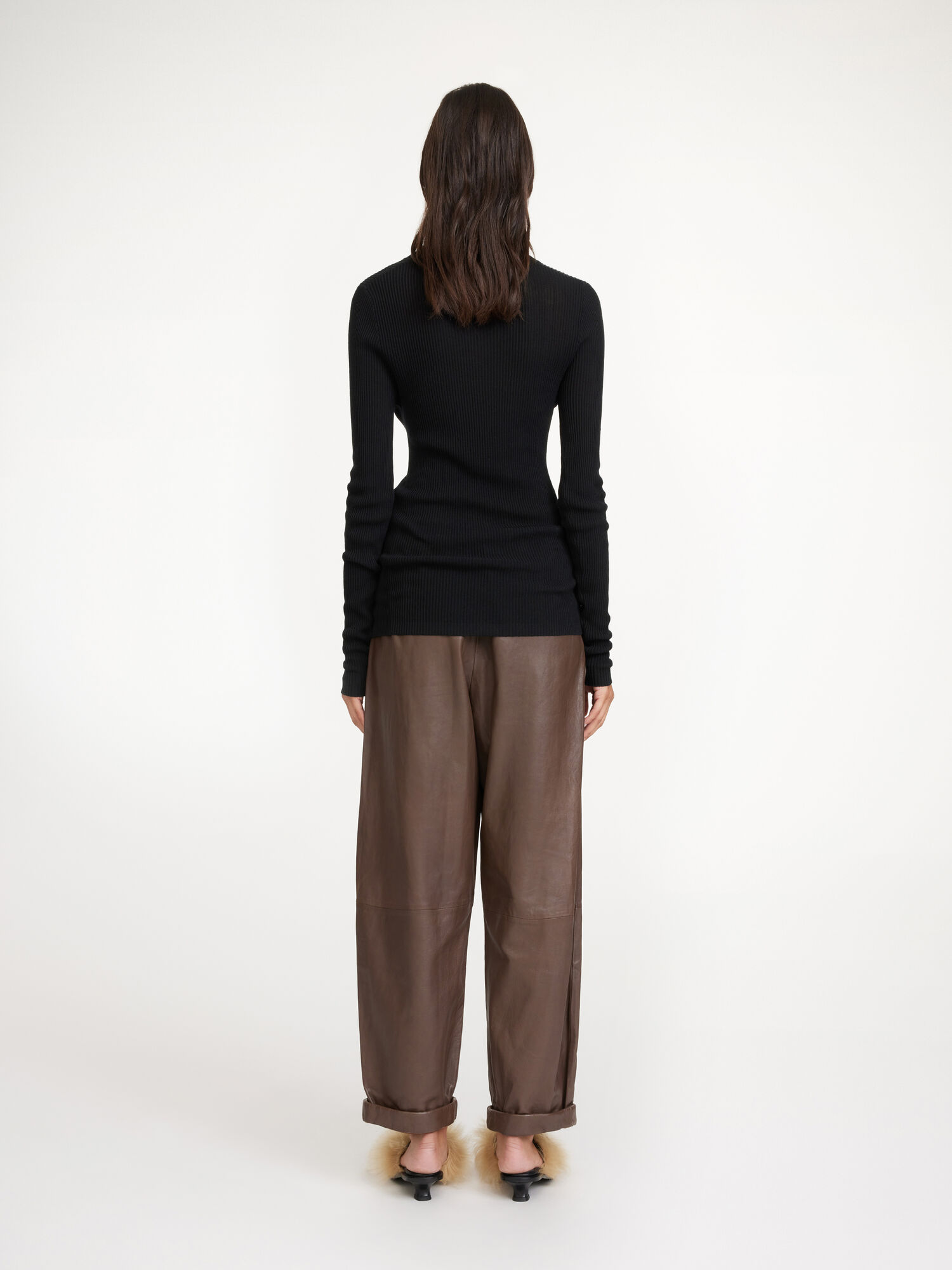 By Malene Birger Joanni Leather Broek Bruin | BE_BB45302