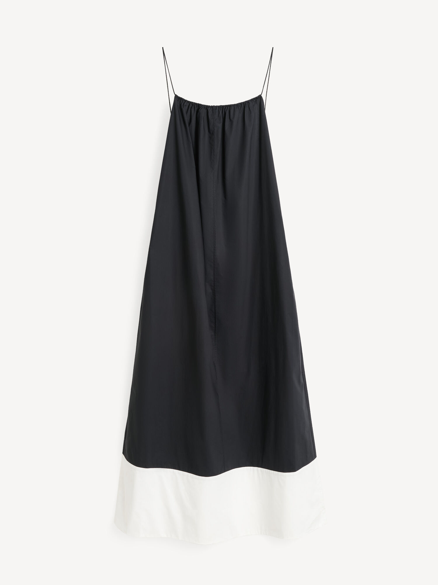 By Malene Birger Lanney Organic Cotton Maxi Jurk Zwart Wit | BE_BB42145