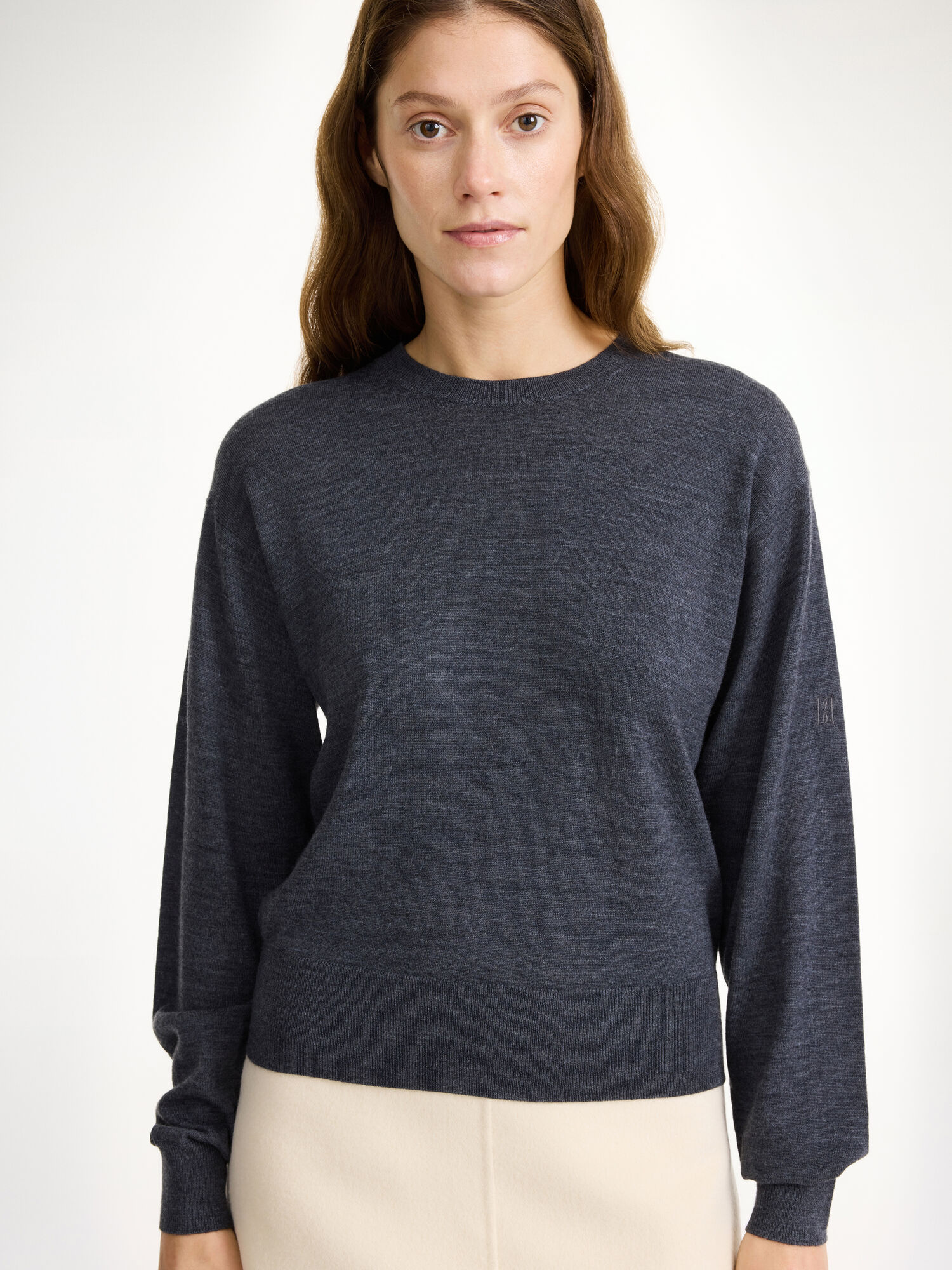 By Malene Birger Mantea Merino Wool Sweater Gebreide Kleding Grijs | BE_BB15798