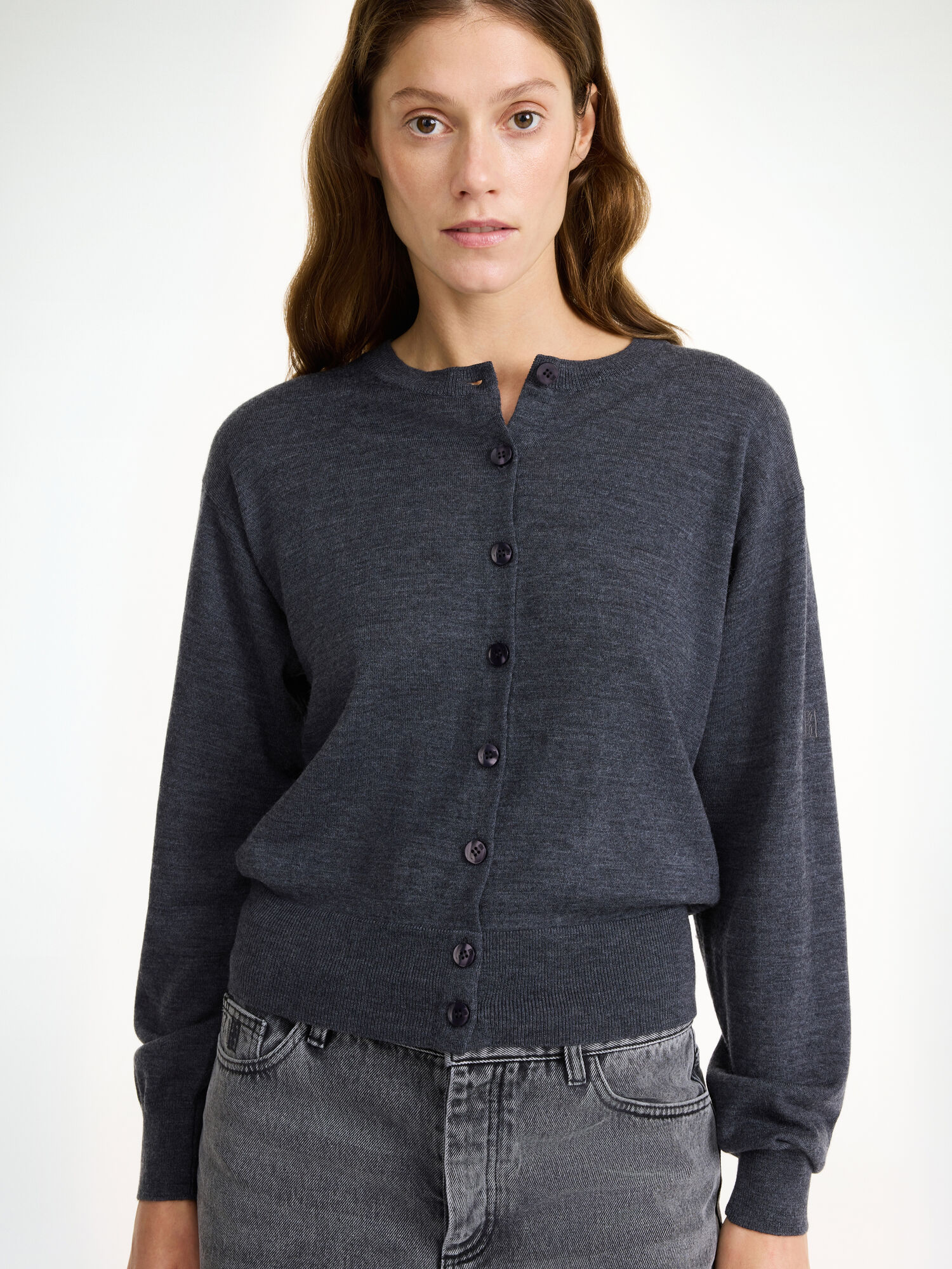 By Malene Birger Montie Merino Wool Cardigan Gebreide Kleding Grijs | BE_BB19866