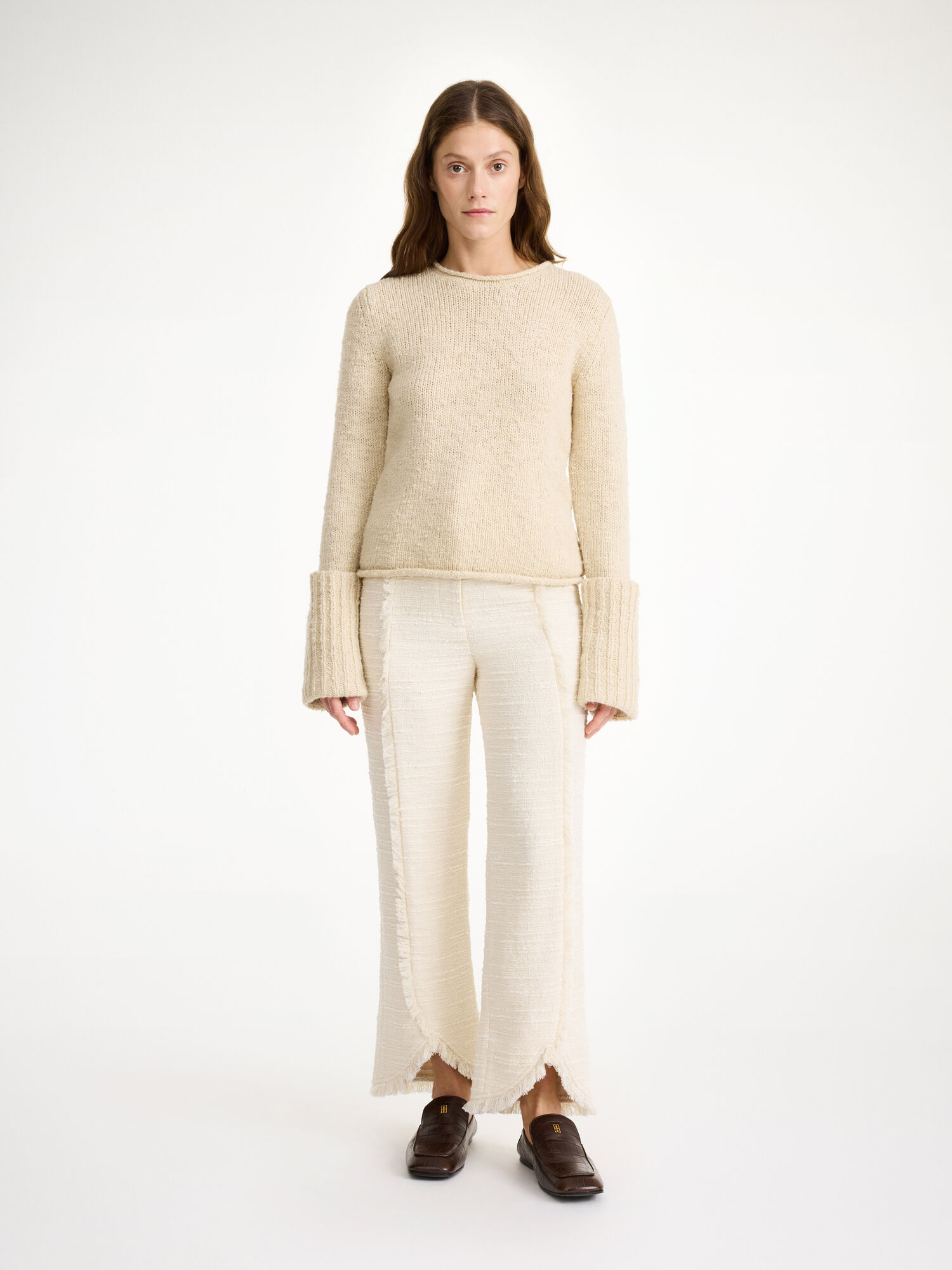 By Malene Birger Nadihas High-waist Broek Wit | BE_BB26929