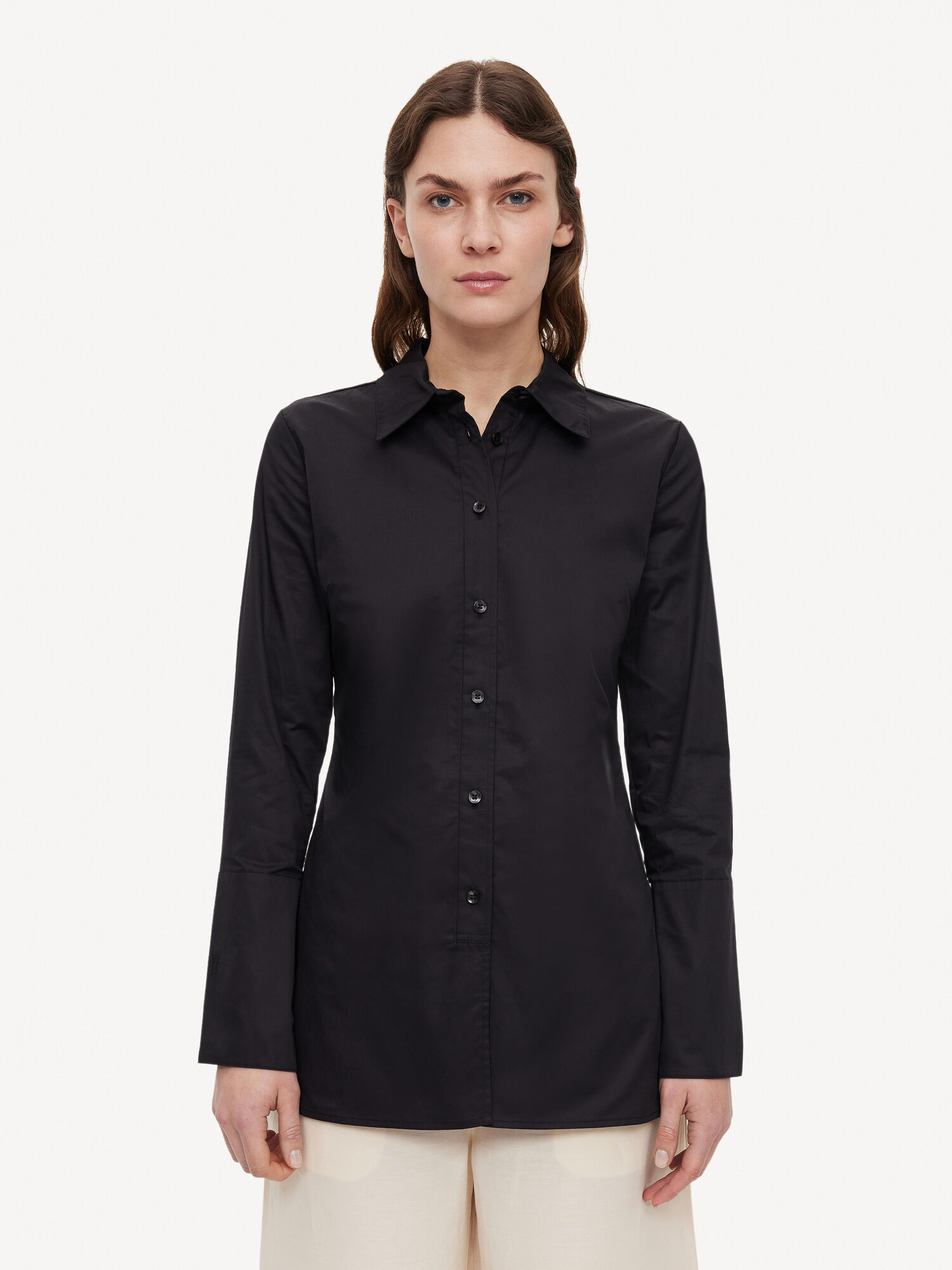 By Malene Birger Padano Organic Cotton Overhemd Zwart | BE_BB98525