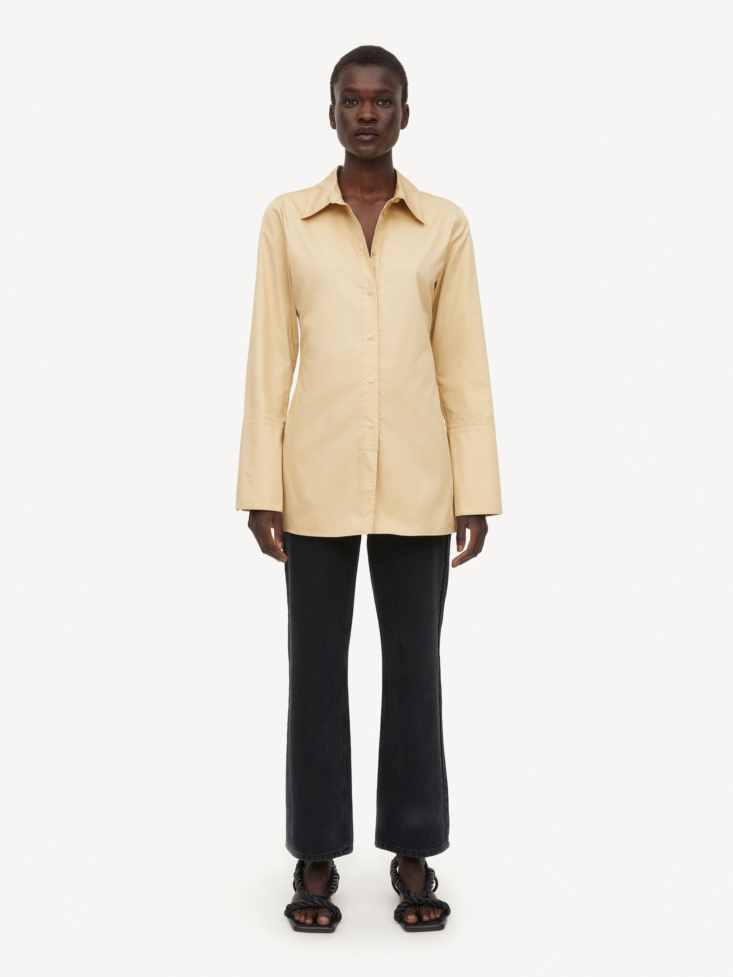 By Malene Birger Padano Organic Cotton Overhemd Donker | BE_BB67945