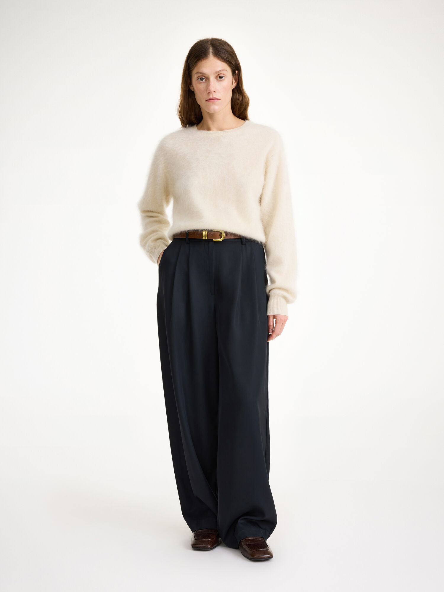 By Malene Birger Piscali Mid-waist Broek Zwart | BE_BB54707