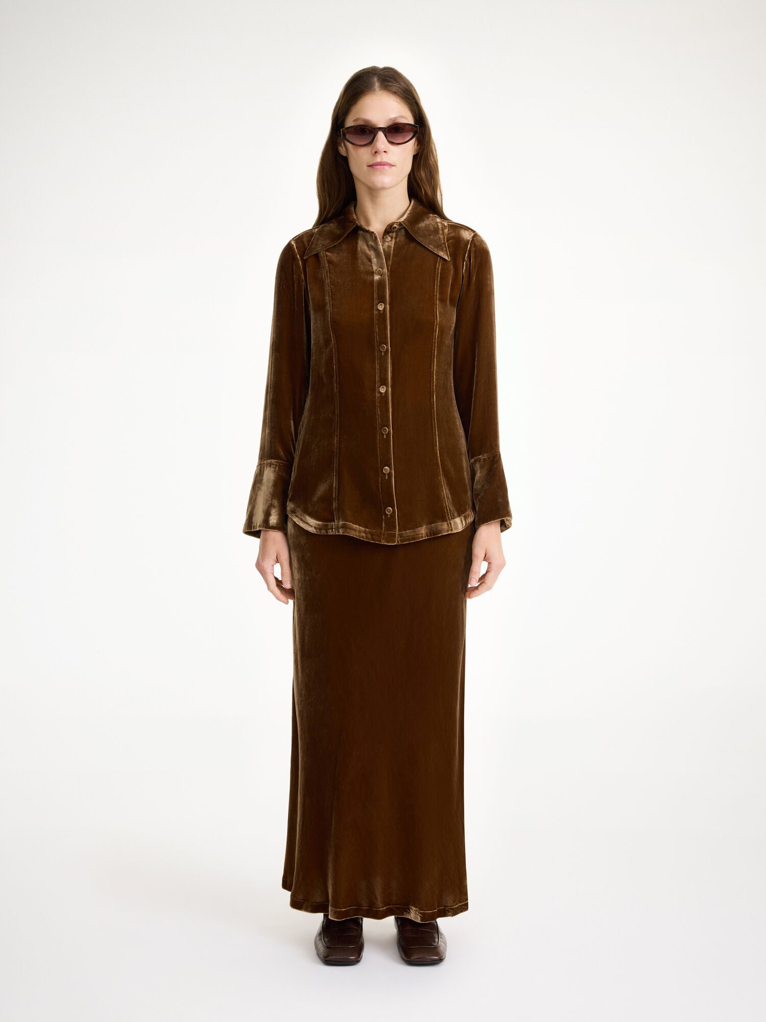 By Malene Birger Rosiannas Velvet Overhemd Bison | BE_BB25851