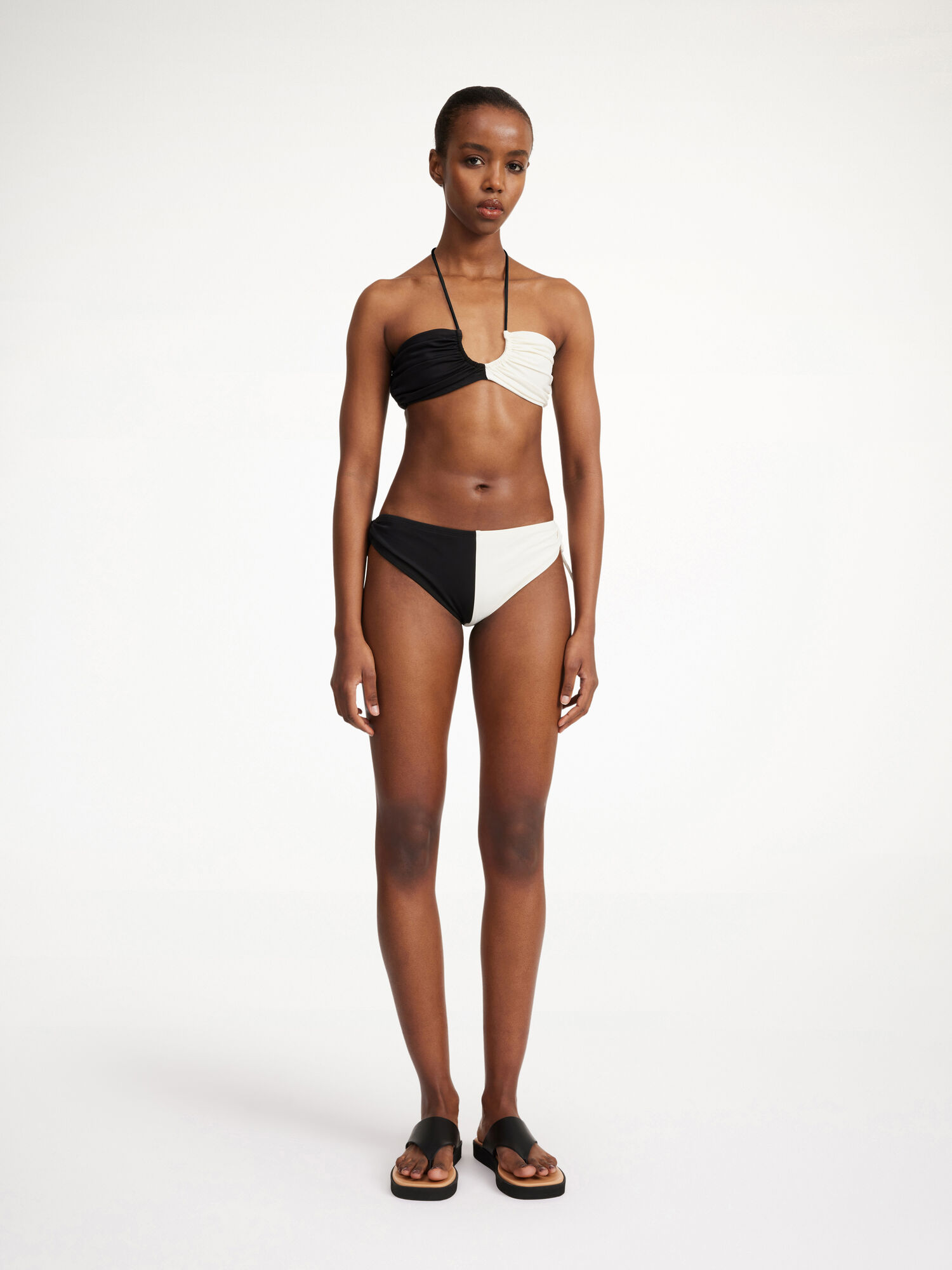 By Malene Birger Seabay Low Bikini Bottoms Zwemkleding Zwart Wit | BE_BB18445