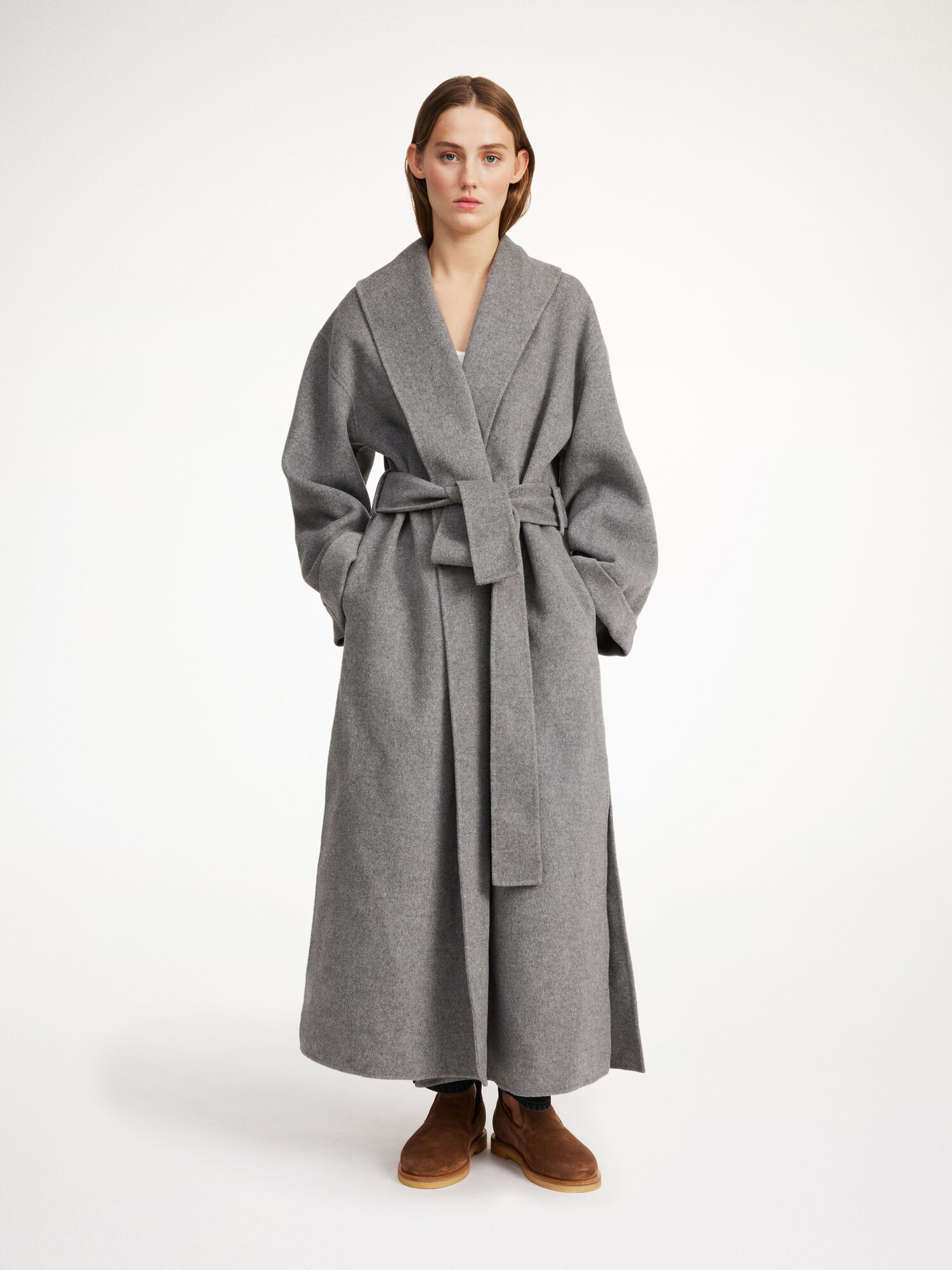 By Malene Birger Trullem Wool Jassen Grijs | BE_BB52220