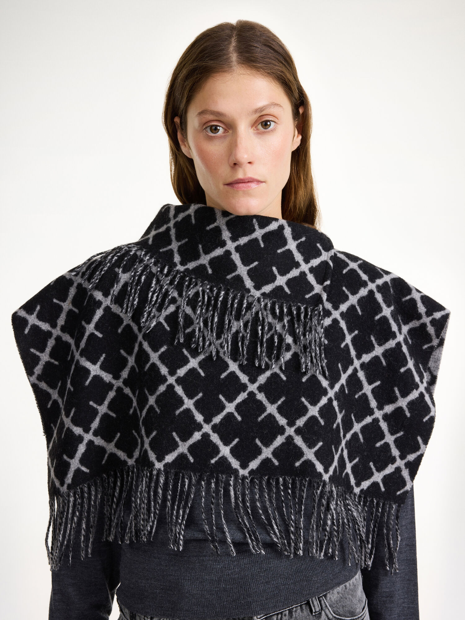 By Malene Birger Turtlos Wool Bib Sjaals Lichtgrijs | BE_BB66875