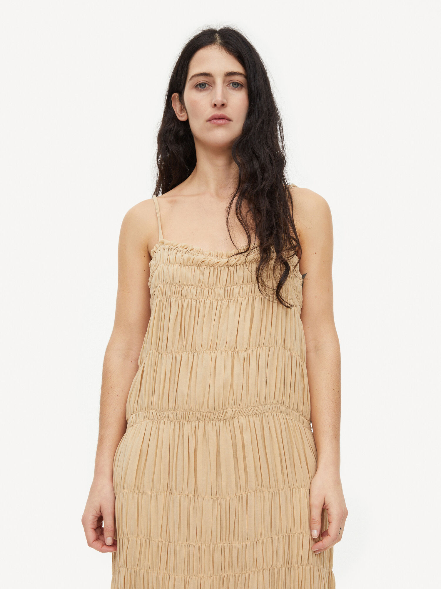 By Malene Birger Vyra Organic Cotton Maxi Jurk Wet Sand | BE_BB97743